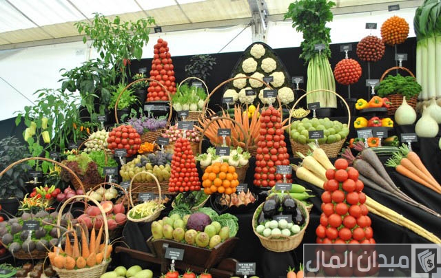 طريقة عرض الخضار والفواكه طريقة عرض الخضار والفواكه