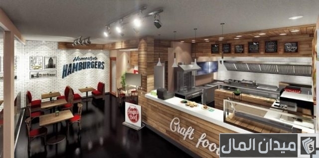 تصميم ديكور مطعم وجبات سريعة تيك اواي تصميم ديكور مطعم وجبات سريعة تيك اواي