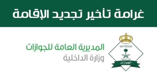 كم تبلغ غرامة تأخير تجديد الإقامة؟ ومتى تُحتسب وكيف تسددها إلكترونيًا؟ غرامة تأخير تجديد الإقامة